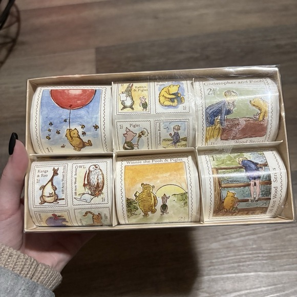 VTG Classic Winnie The Pooh Christopher Robin & Piglet Sticker Box Set - Picture 14 of 14